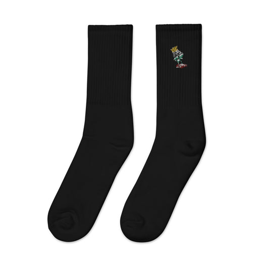 Black Rose Embroidered socks